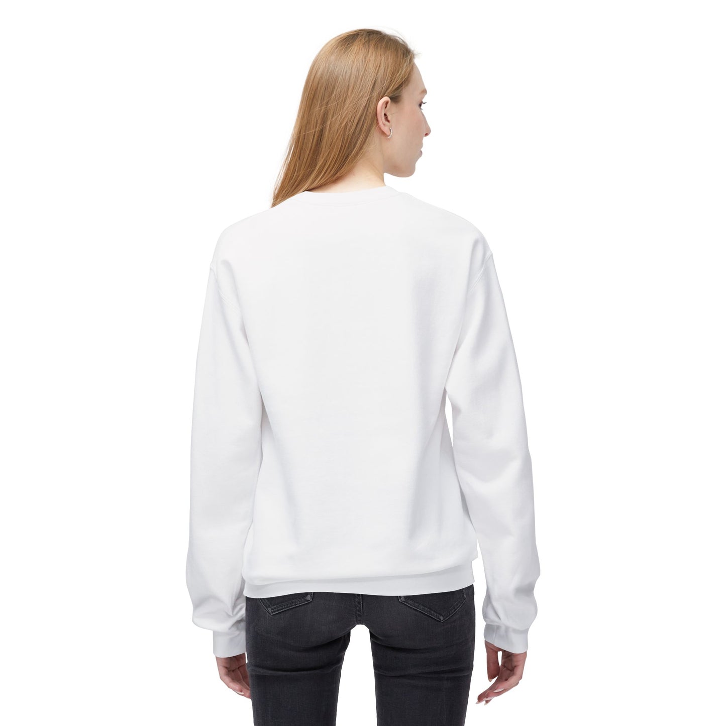 Unbounded on Unisex White Midweight Fleece