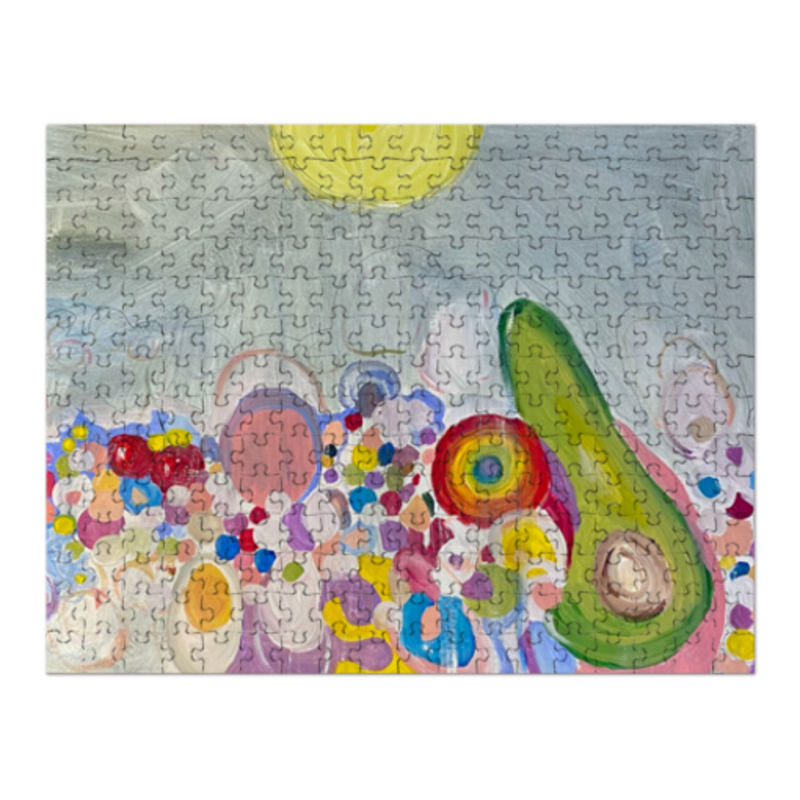 Sun Bathing Avocado Egg Crew Puzzle