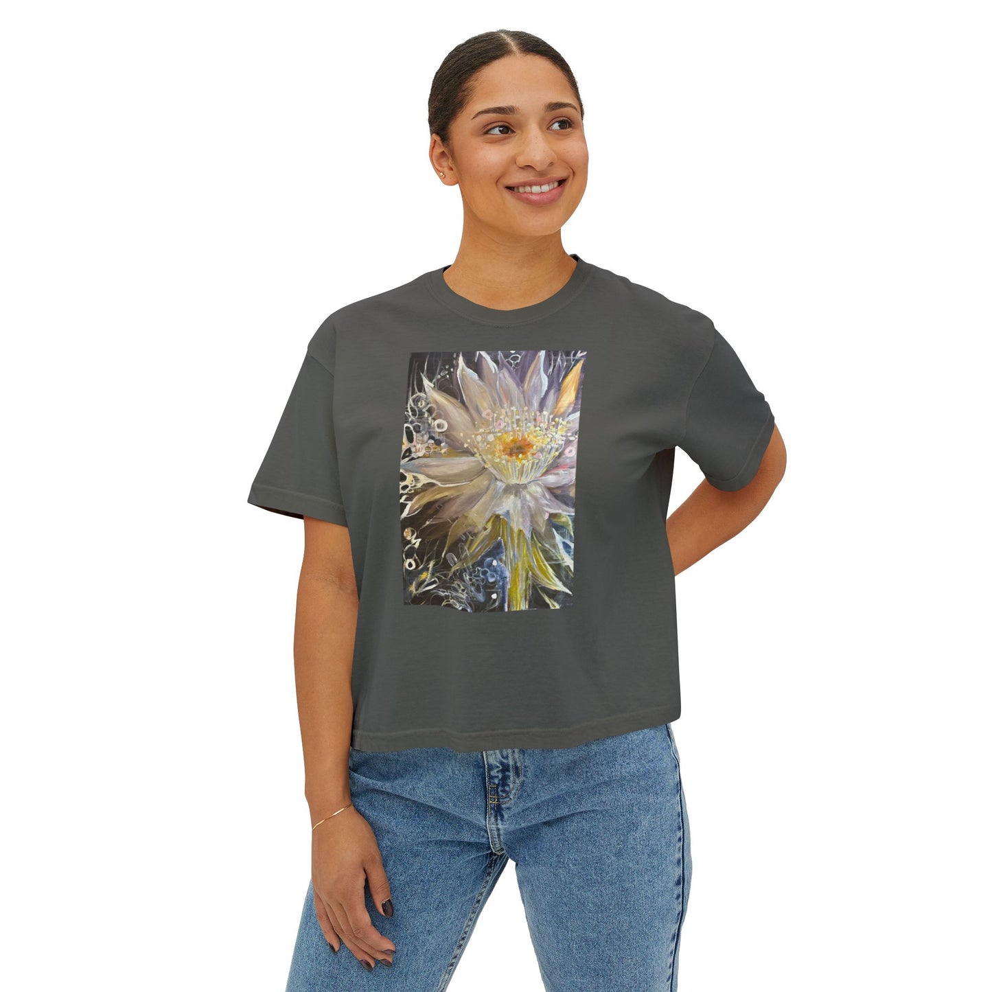 Night Blooming Cereus Flower - Women's Boxy Tee