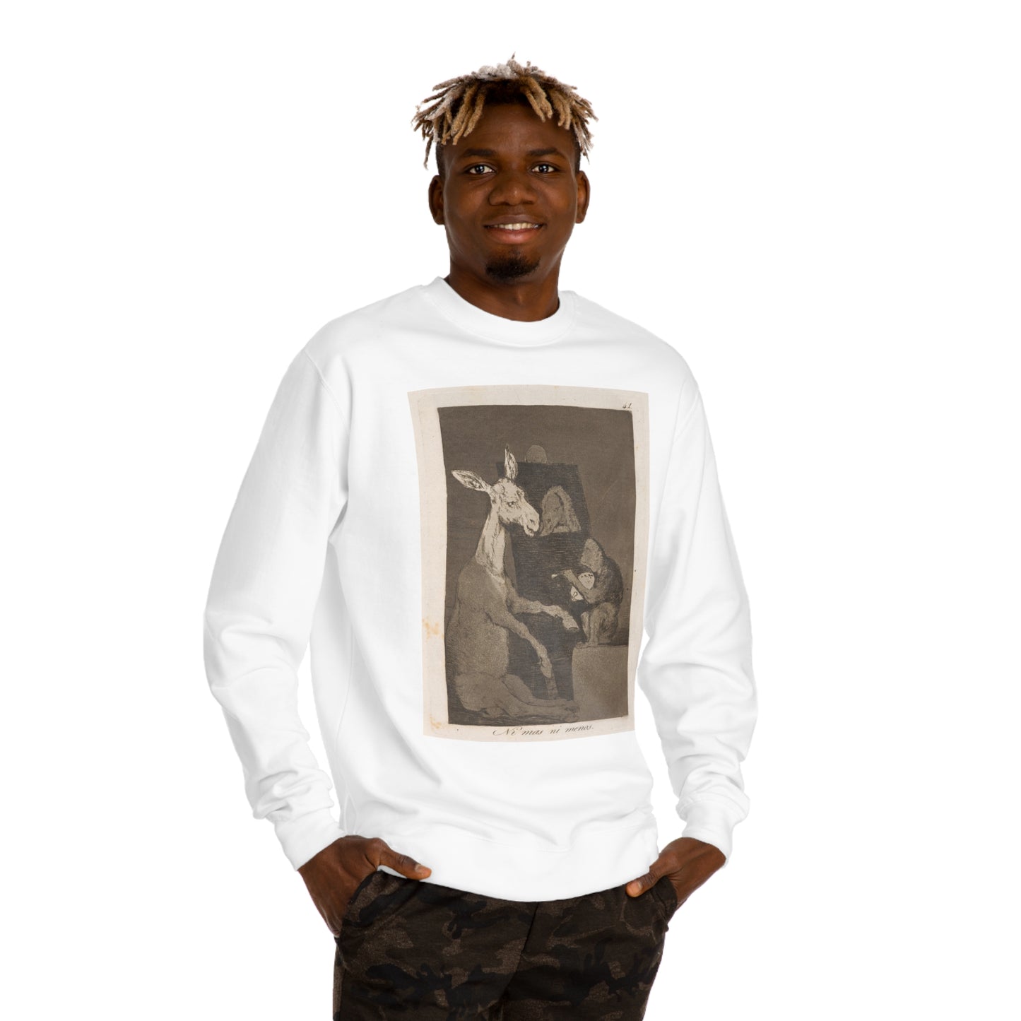 Francisco Goya - Ni mas ni menos (Neither More nor Less) - 1799 - Crewneck Sweatshirt