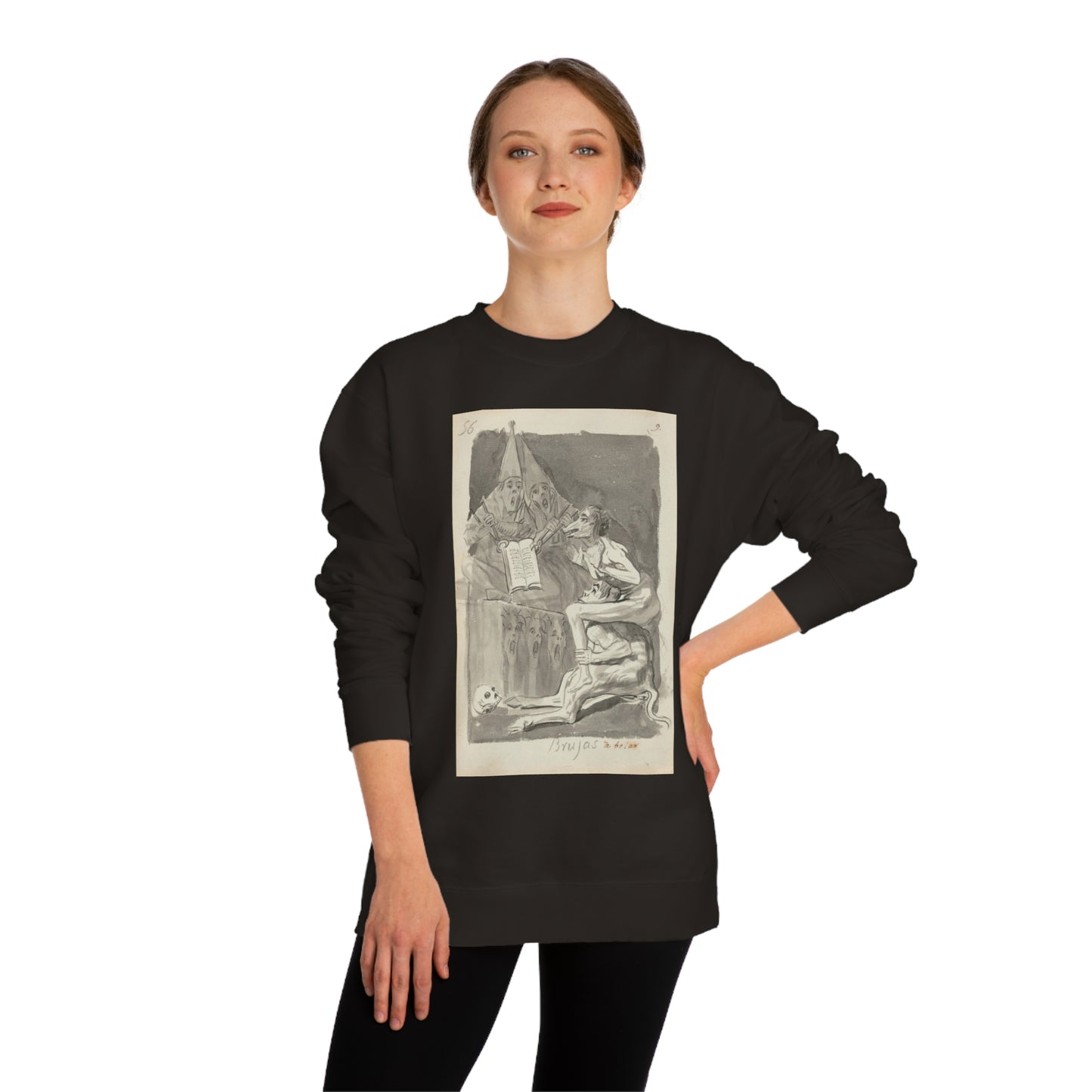 Francisco Goya - Brujas à volar (Witches Preparing to Fly) - 1796/1797 - Premium Crewneck Sweatshirt