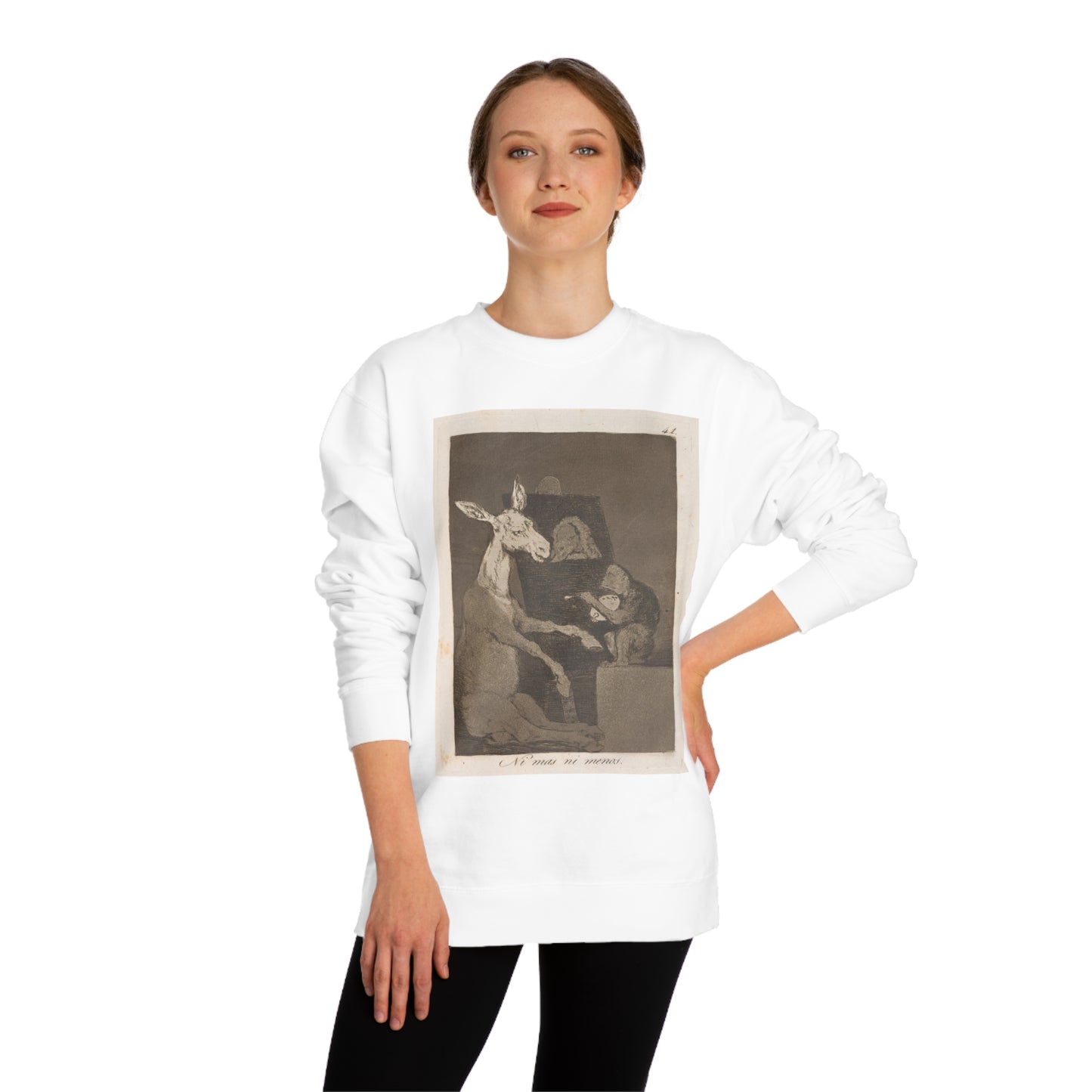 Francisco Goya - Ni mas ni menos (Neither More nor Less) - 1799 - Crewneck Sweatshirt